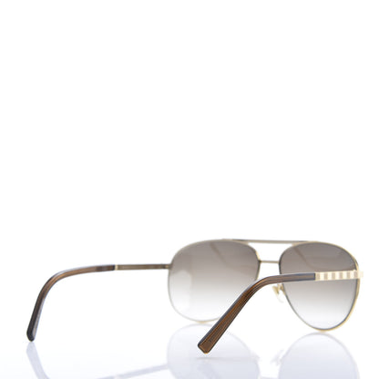 Louis Vuitton Metal Attitude Pilote Sunglasses Z0339U Gold 4 of 8