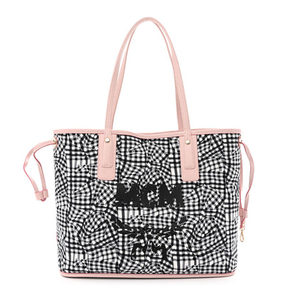 MCM Visetos Medium Liz Reversible Shopper Tote Powder Pink 13 of 19