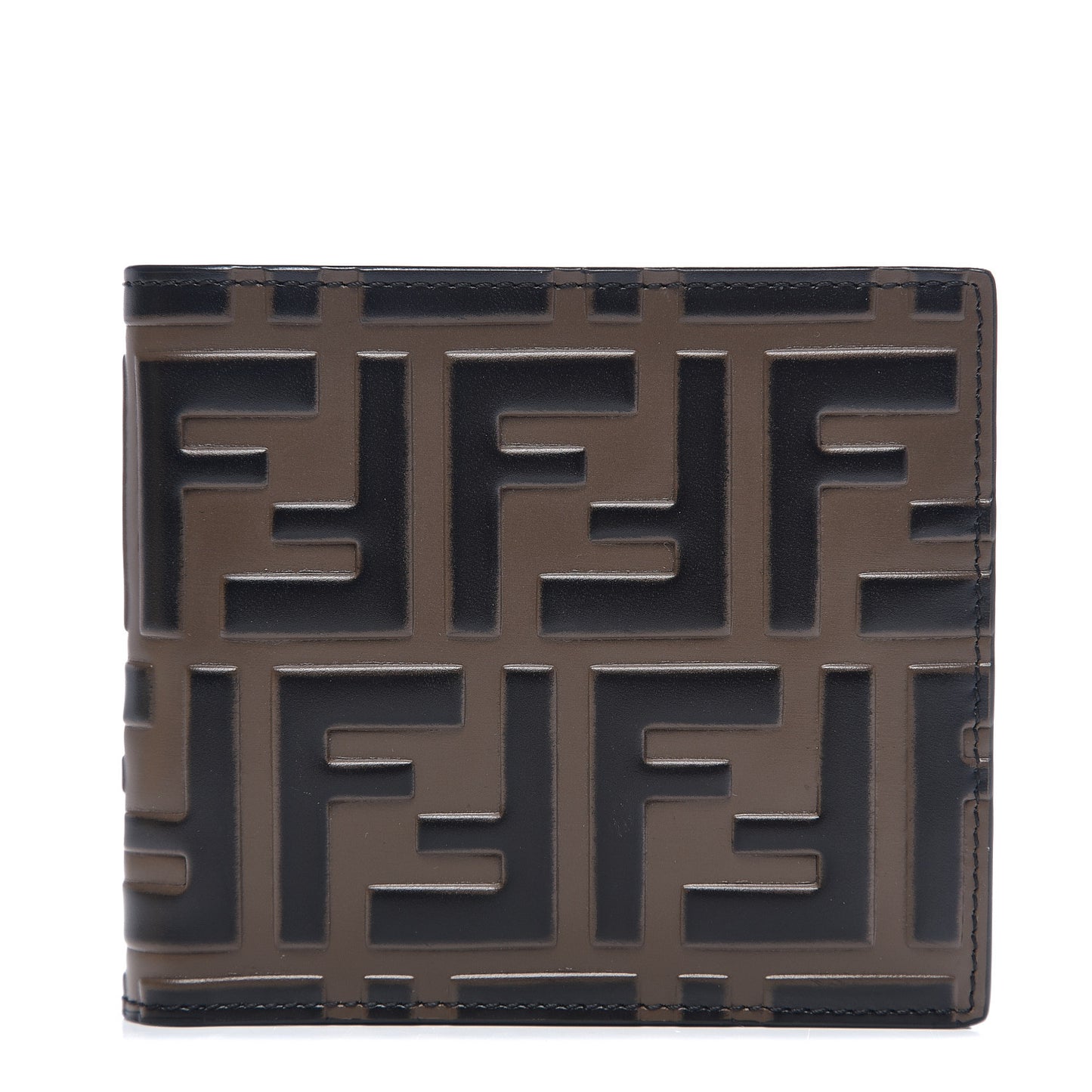 Vitello FF 1974 Embossed Bi-Fold Wallet Maya Black