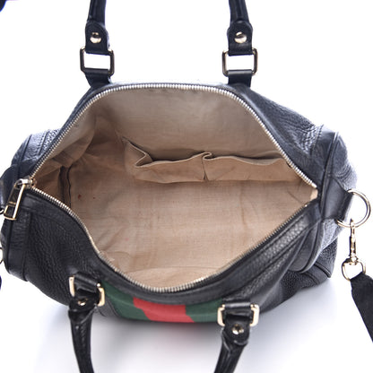 Gucci Calfskin Vintage Web Medium Boston Black 5 of 19