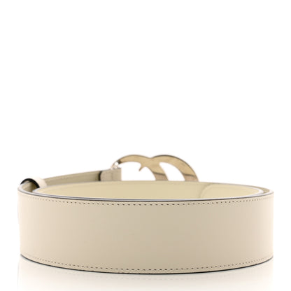 Gucci Plutone Calfskin Palladium Double G 40mm Belt 80 32 Mystic White 2 of 5