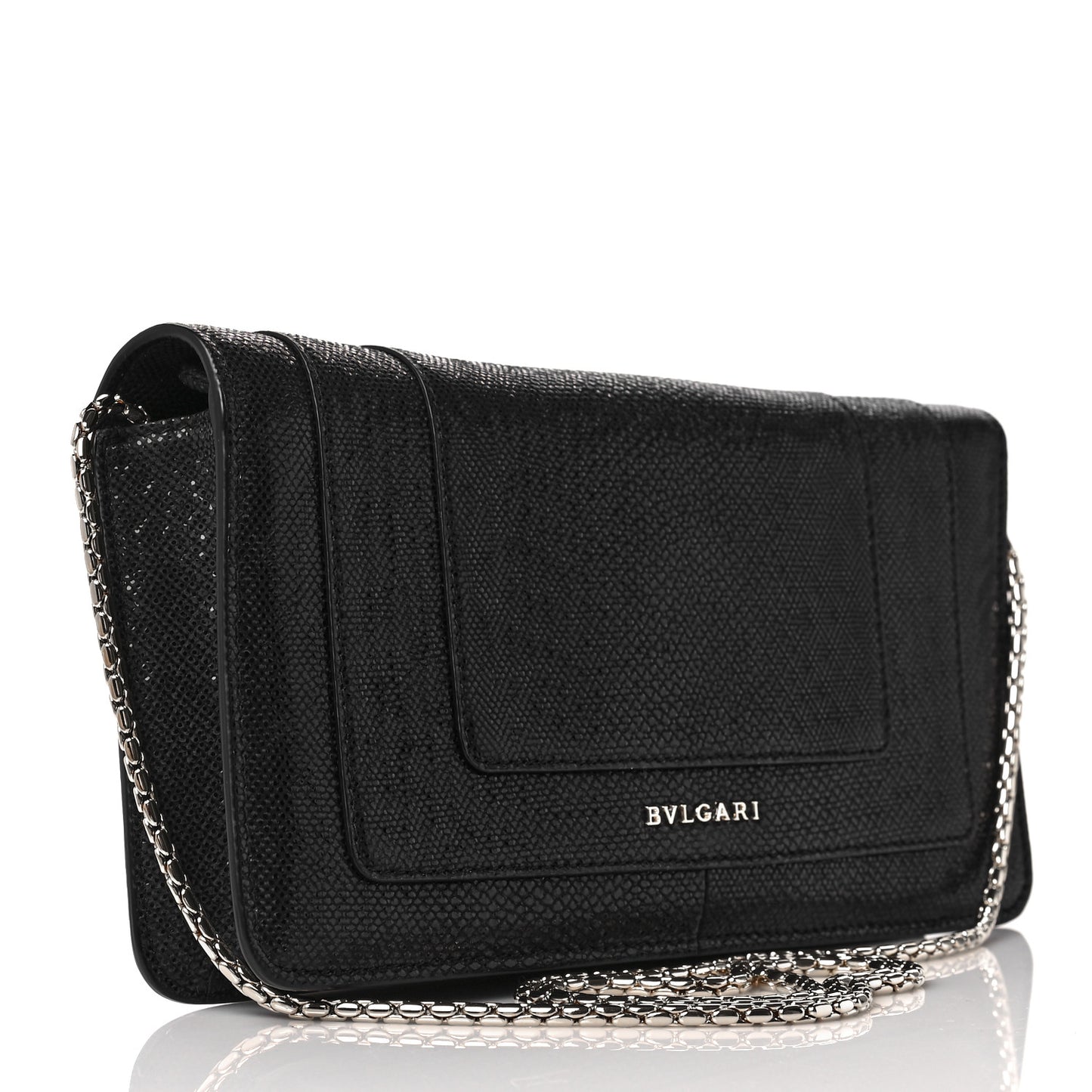 Karung Serpenti Forever Chain Wallet Black
