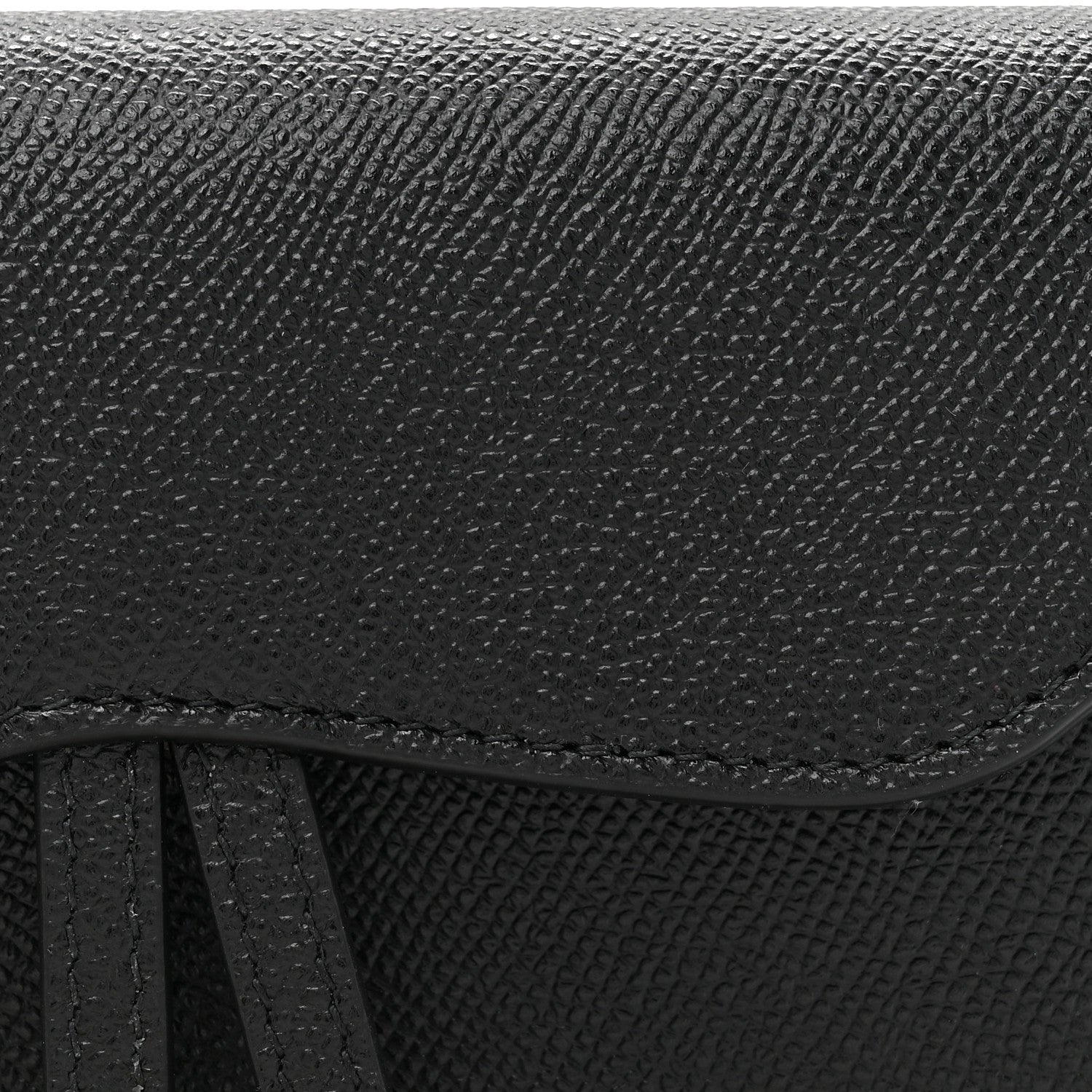 Christian Dior Grained Calfskin Saddle Belt Bag Black 8 of 11
