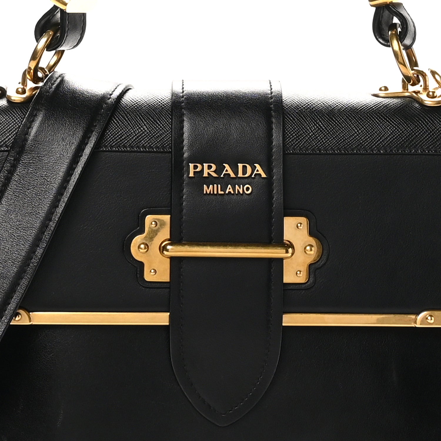 Prada City Calfskin Saffiano Cahier Top Handle Bag Black 7 of 11