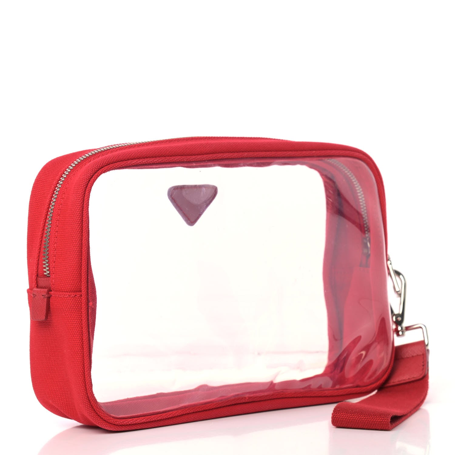 Prada Plexiglass Canapa Pouch Red 3 of 8