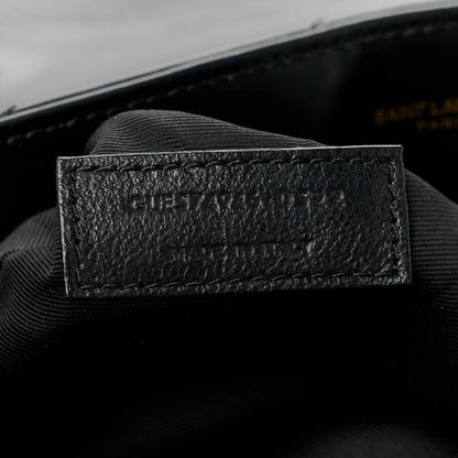 Saint Laurent Calfskin Y Quilted Monogram Medium Loulou Chain Satchel Black 8 of 11
