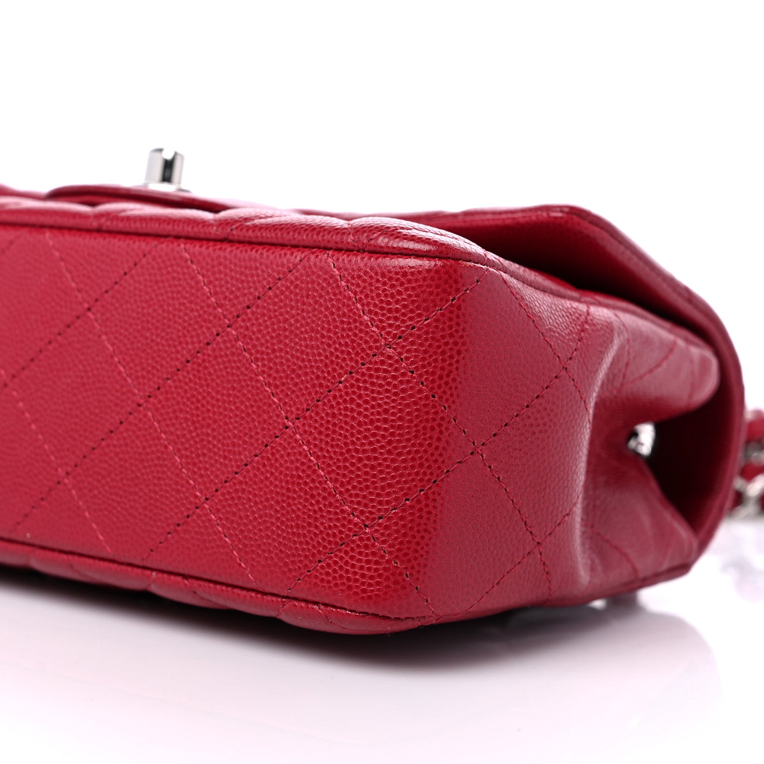 Chanel Caviar Quilted Mini Rectangular Flap Red 9 of 10