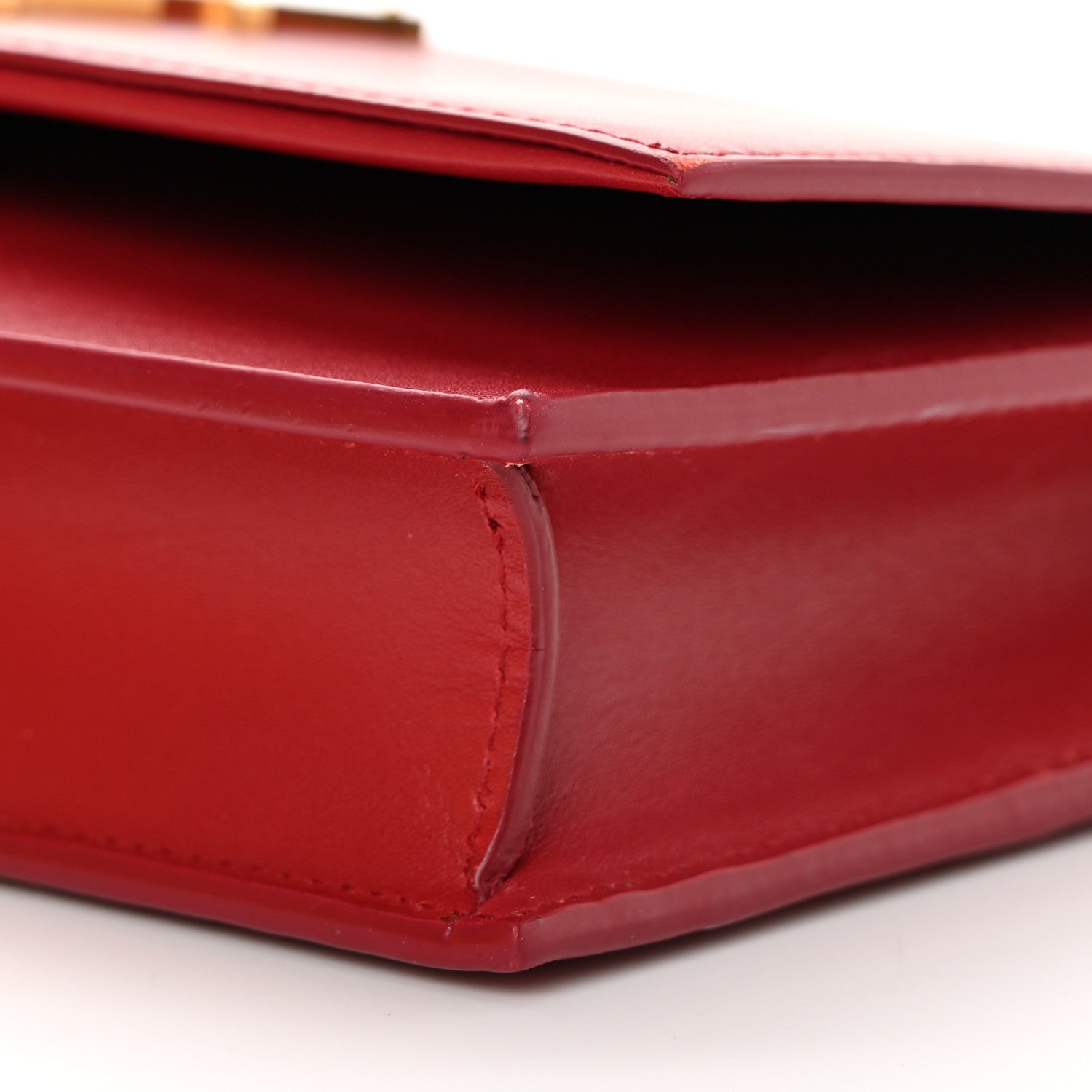 Saint Laurent Smooth Calfskin Classic Monogram Kate Tassel Chain Wallet New Lipstick 10 of 20