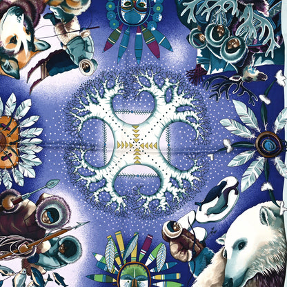 Hermes Silk La Vie Du Grand Nord Scarf 90 2 of 5