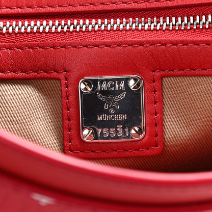 MCM Visetos Monogram Medium Millie Crossbody Bag Ruby Red 6 of 10