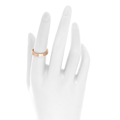 Cartier 18K Pink Gold 3.5mm LOVE Wedding Band Ring 55 7.25 2 of 5