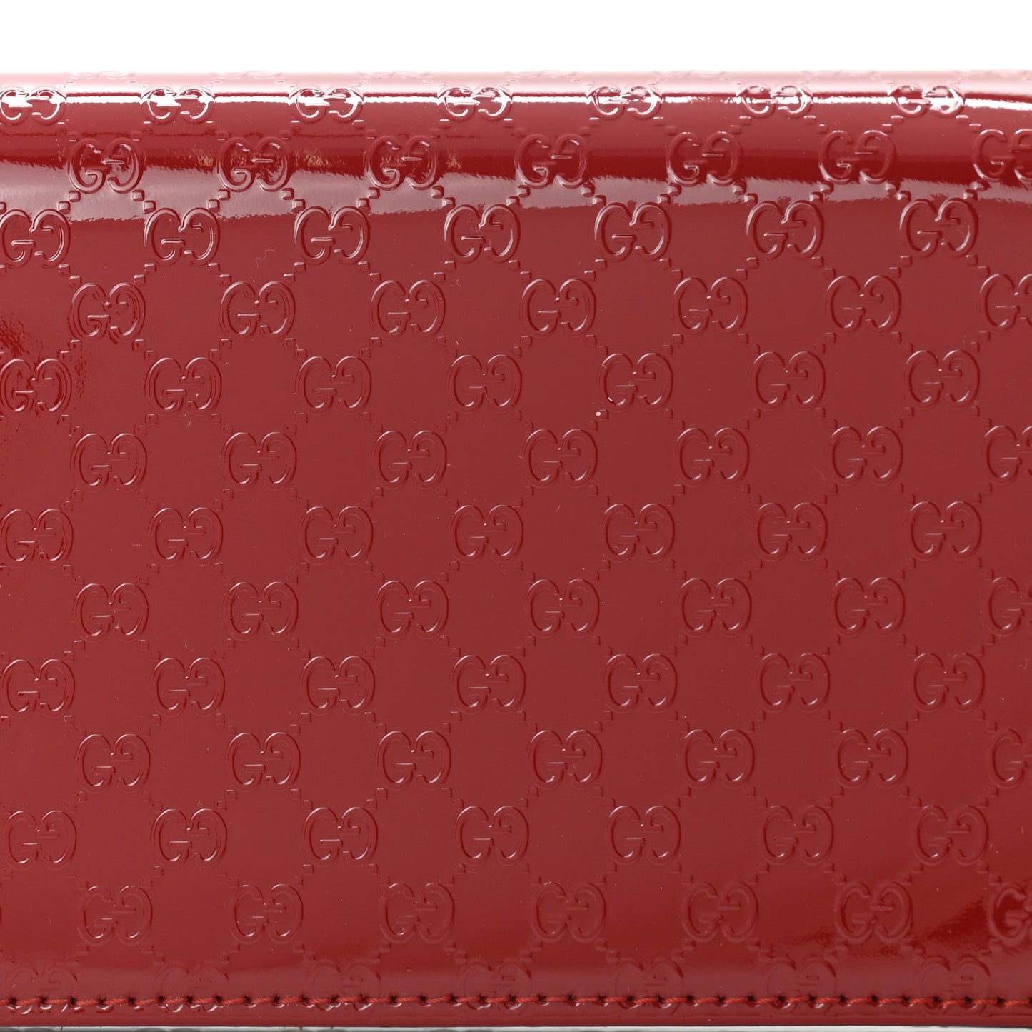 Patent Microguccissima Small Broadway Clutch Red