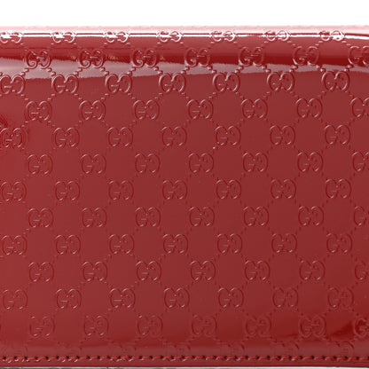 Gucci Patent Microguccissima Small Broadway Clutch Red 8 of 10