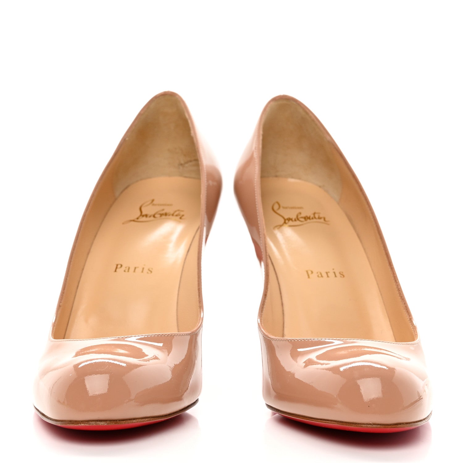 Christian Louboutin Patent Simple 85 Pumps 38 Nude 2 of 8