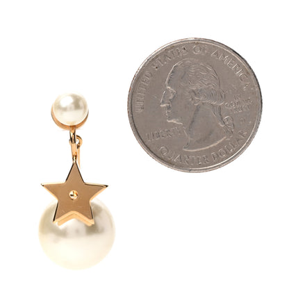 Christian Dior Pearl Strass My ABCDior Tribale Star Earring Aged Gold 2 of 5