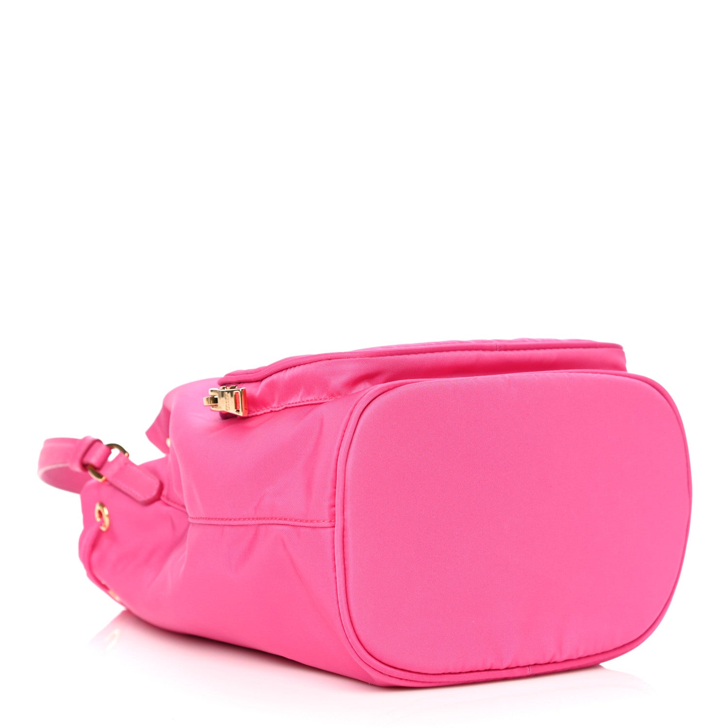 Prada Re-Nylon Saffiano Duet Bucket Crossbody Bag Fuxia 3 of 9