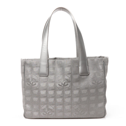Chanel Metallic Nylon Small Travel Tote Silver 1 of 12