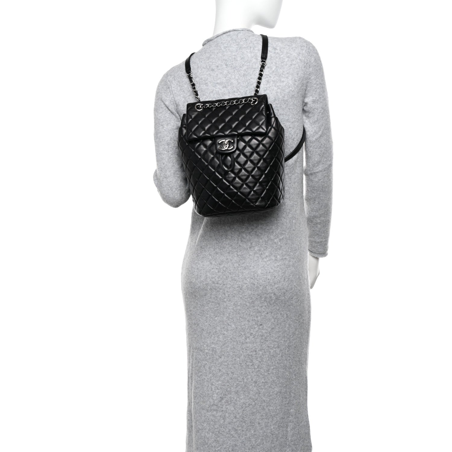 Chanel Lambskin Quilted Small Urban Spirit Backpack Black 2 of 10