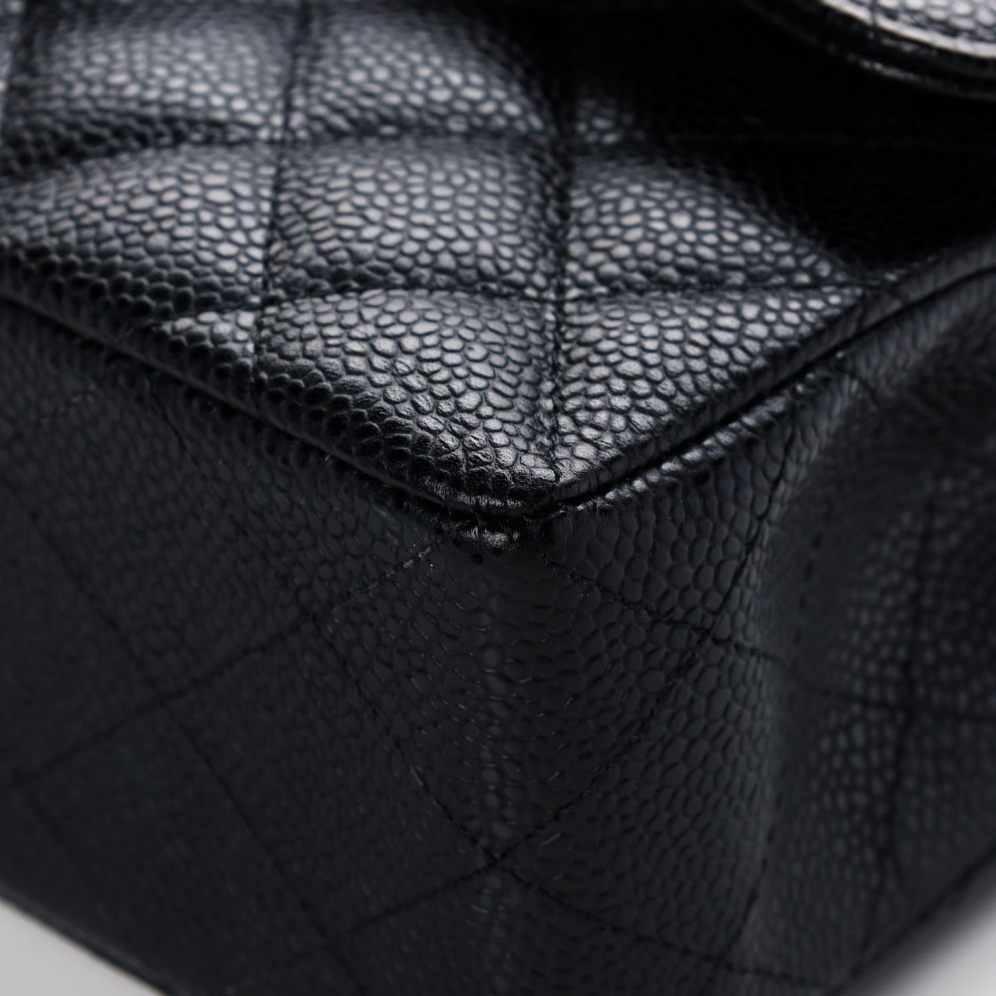 Caviar Quilted Small Double Flap Black