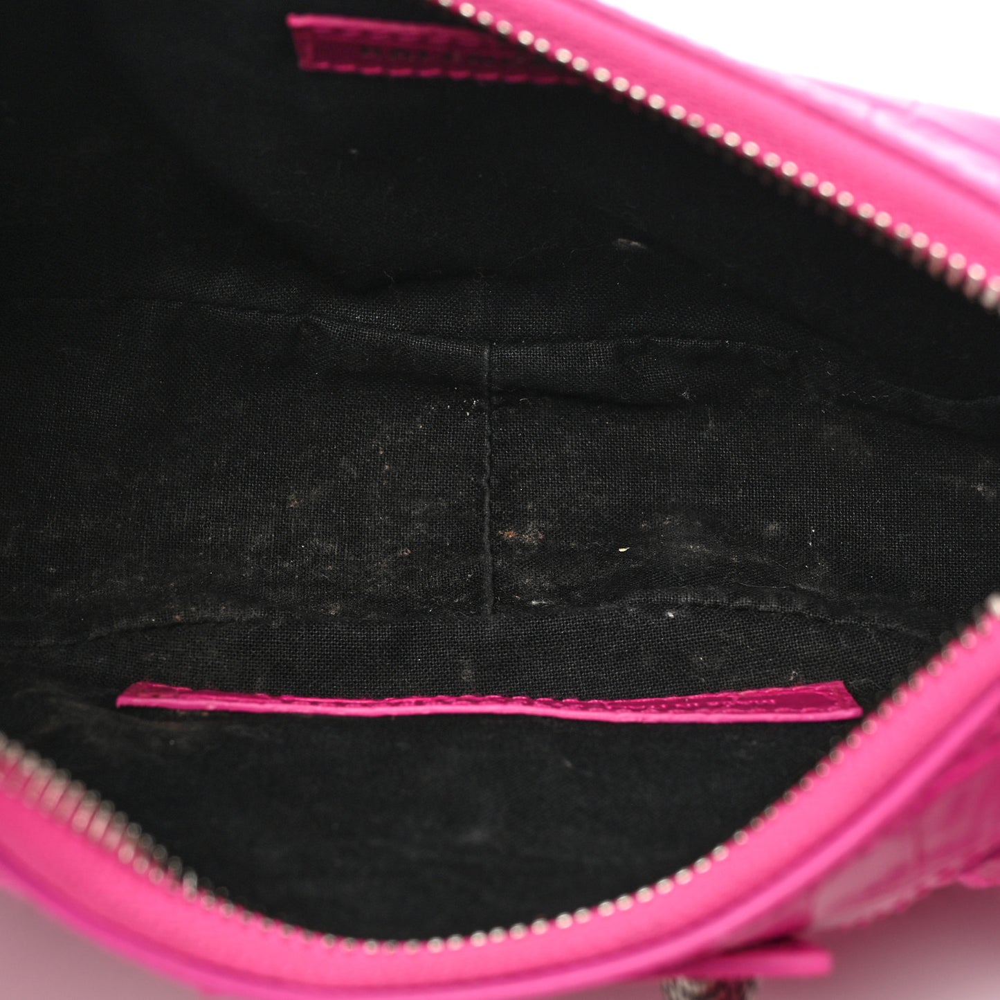 Extra Supple Calfskin Crocodile Embossed XS Le Cagole Shoulder Bag Lipstick Pink