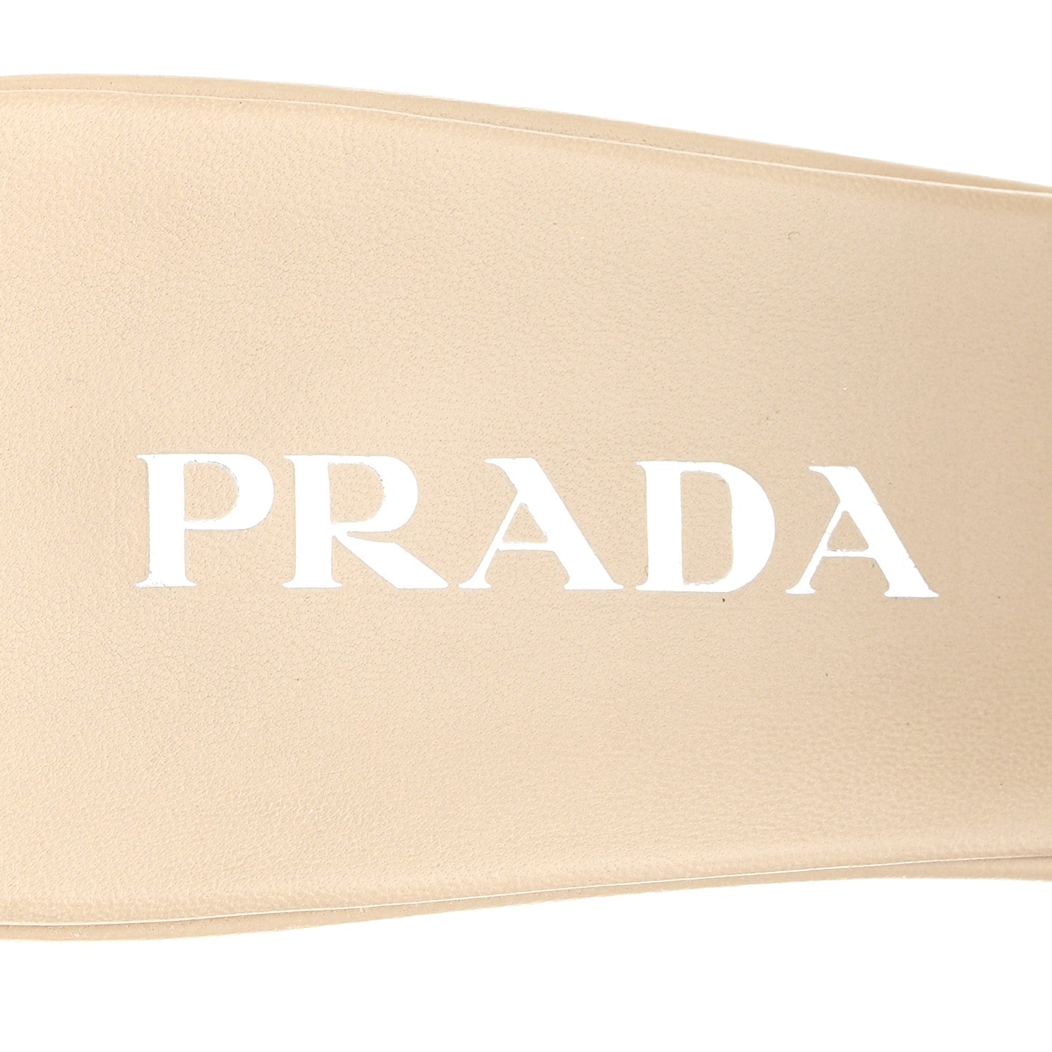 Prada Nappa Soft Padded Metal Triangle Logo 65mm Slide Sandals 39.5 Deserto 8 of 8