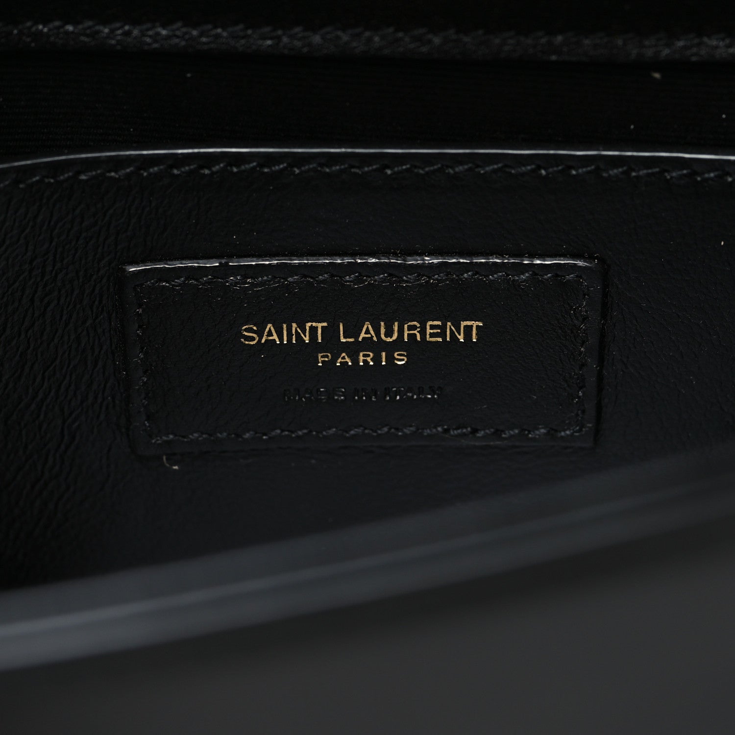 Saint Laurent Nappa Patent Calfskin Two-Toned Small Monogram Kate Satchel Alabastro Black 6 of 11