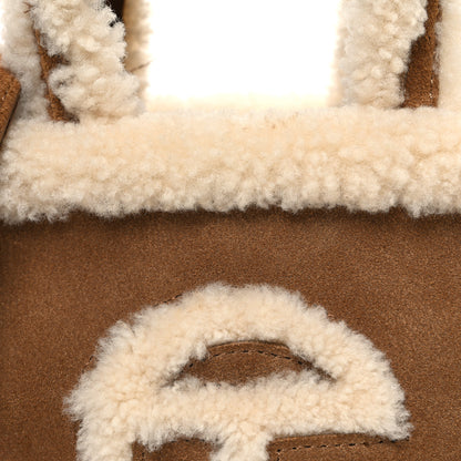 Telfar X UGG Suede shearling Small Shopping Bag Chestnut 9 of 12