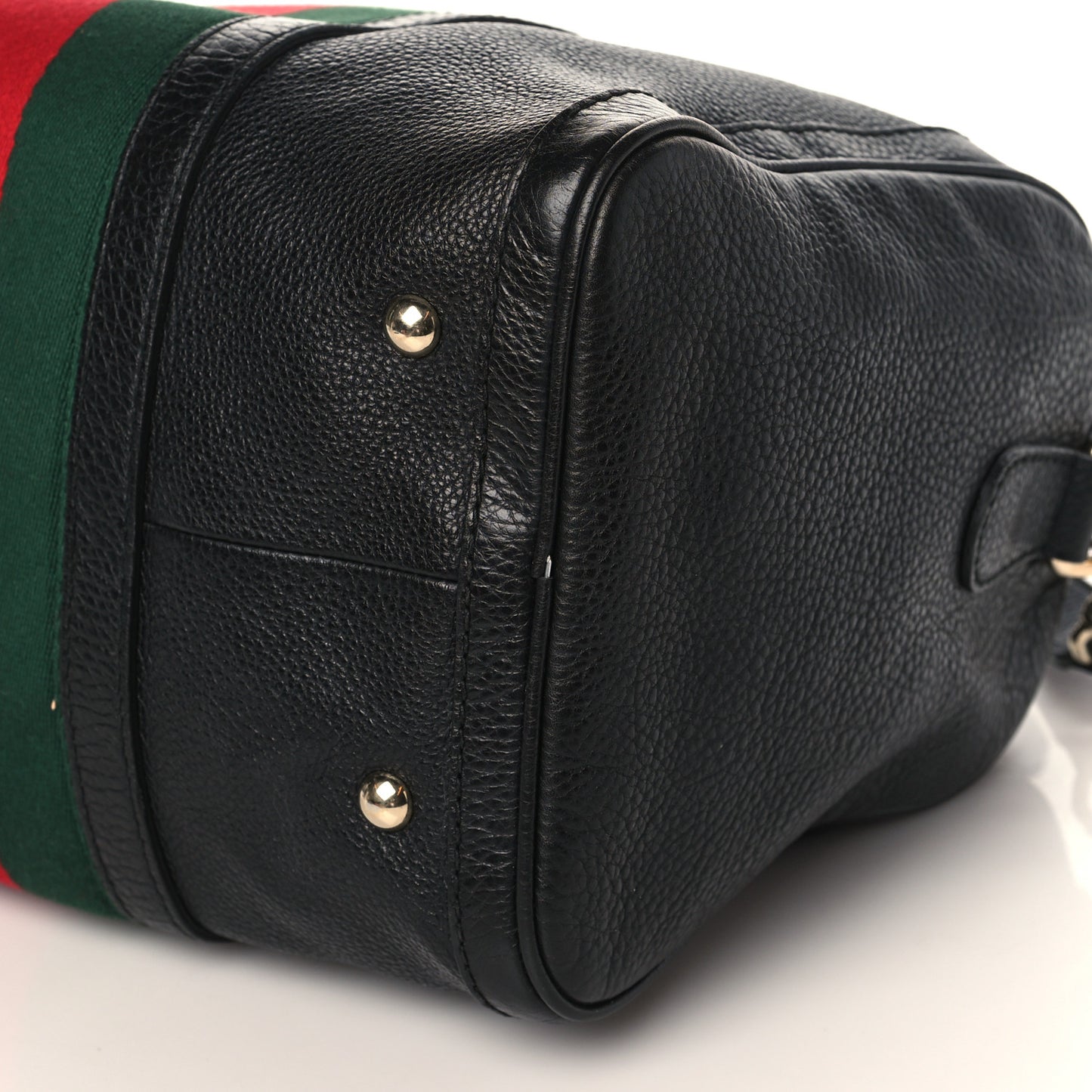 Calfskin Vintage Web Medium Boston Black