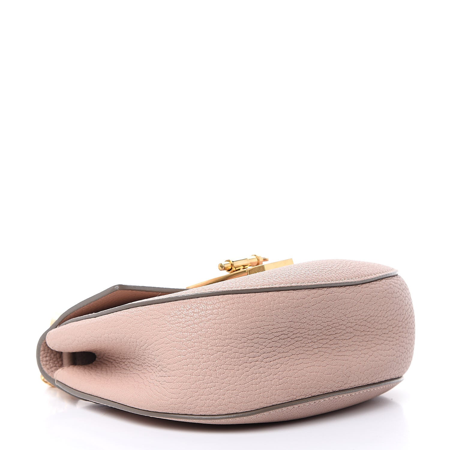 Chloe Grained Lambskin Mini Drew Shoulder Bag Cement Pink 505910