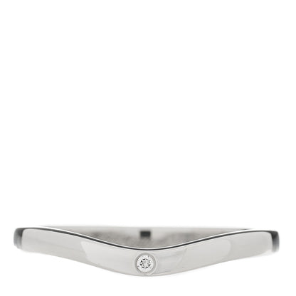 Cartier Platinum 3 Diamond Ballerine Wedding Band Ring 48 4.5 1 of 5
