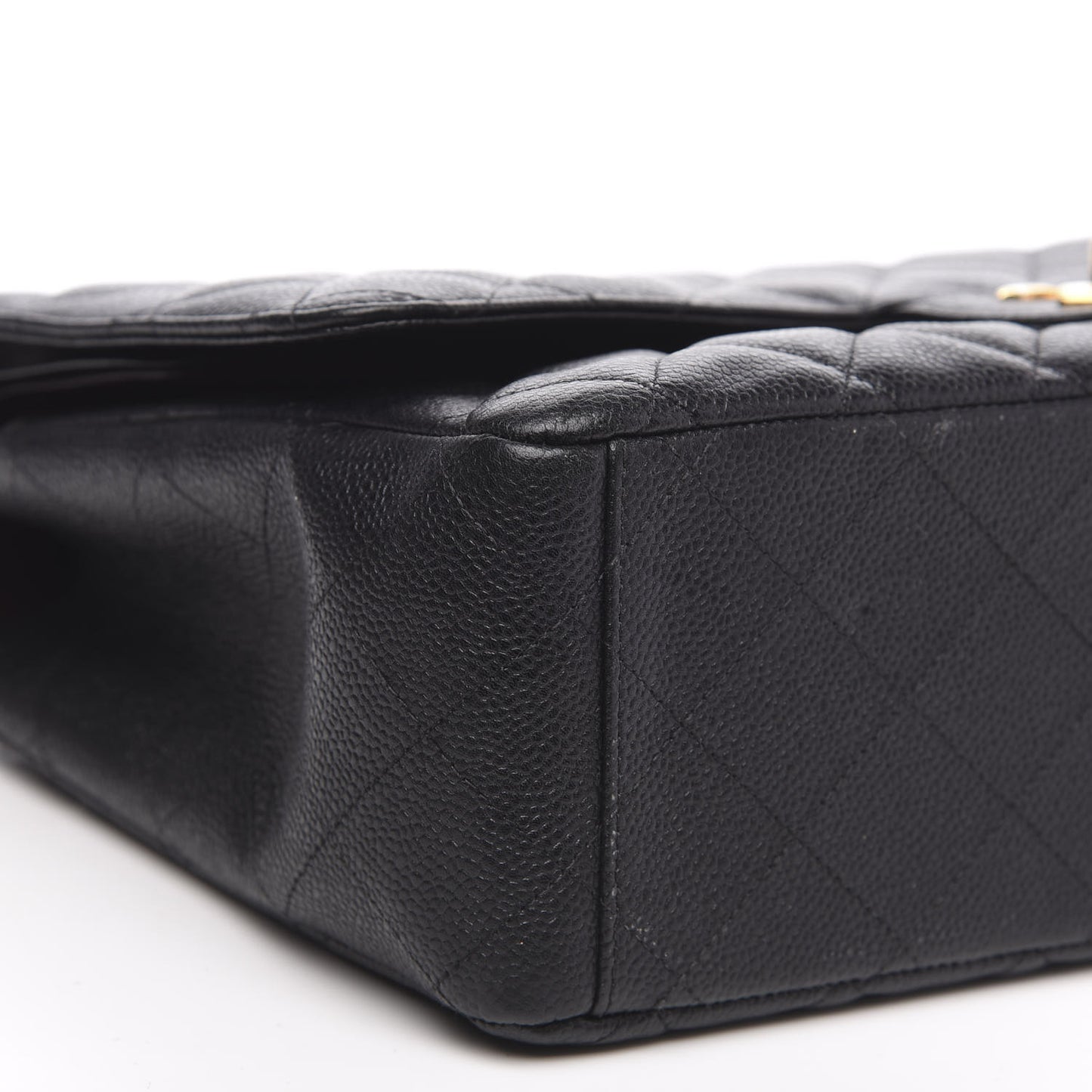Caviar Quilted Maxi Double Flap Black
