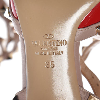 Valentino Garavani Patent Nappa Rockstud Ankle Strap 65mm Pumps 35 Rosso Valentino Poudre 8 of 12