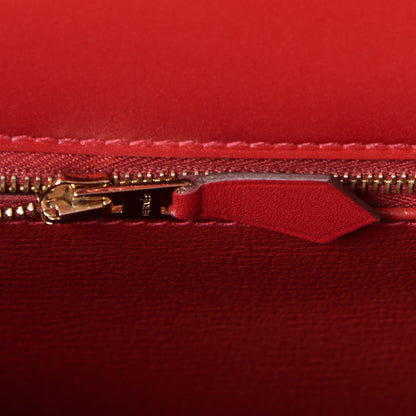 Hermes Tadelakt Kelly Sellier 35 Rouge Vif 19 of 31