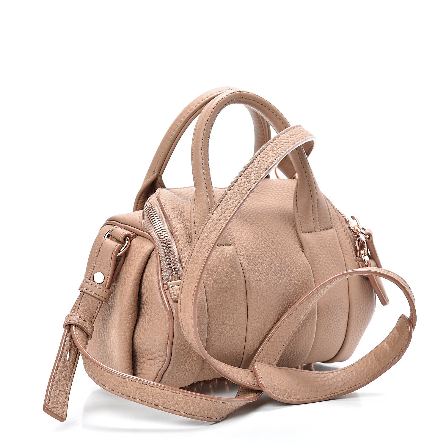 Alexander Wang Pebbled Lambskin Mini Rockie Truffle Rose Gold Hardware 2 of 11
