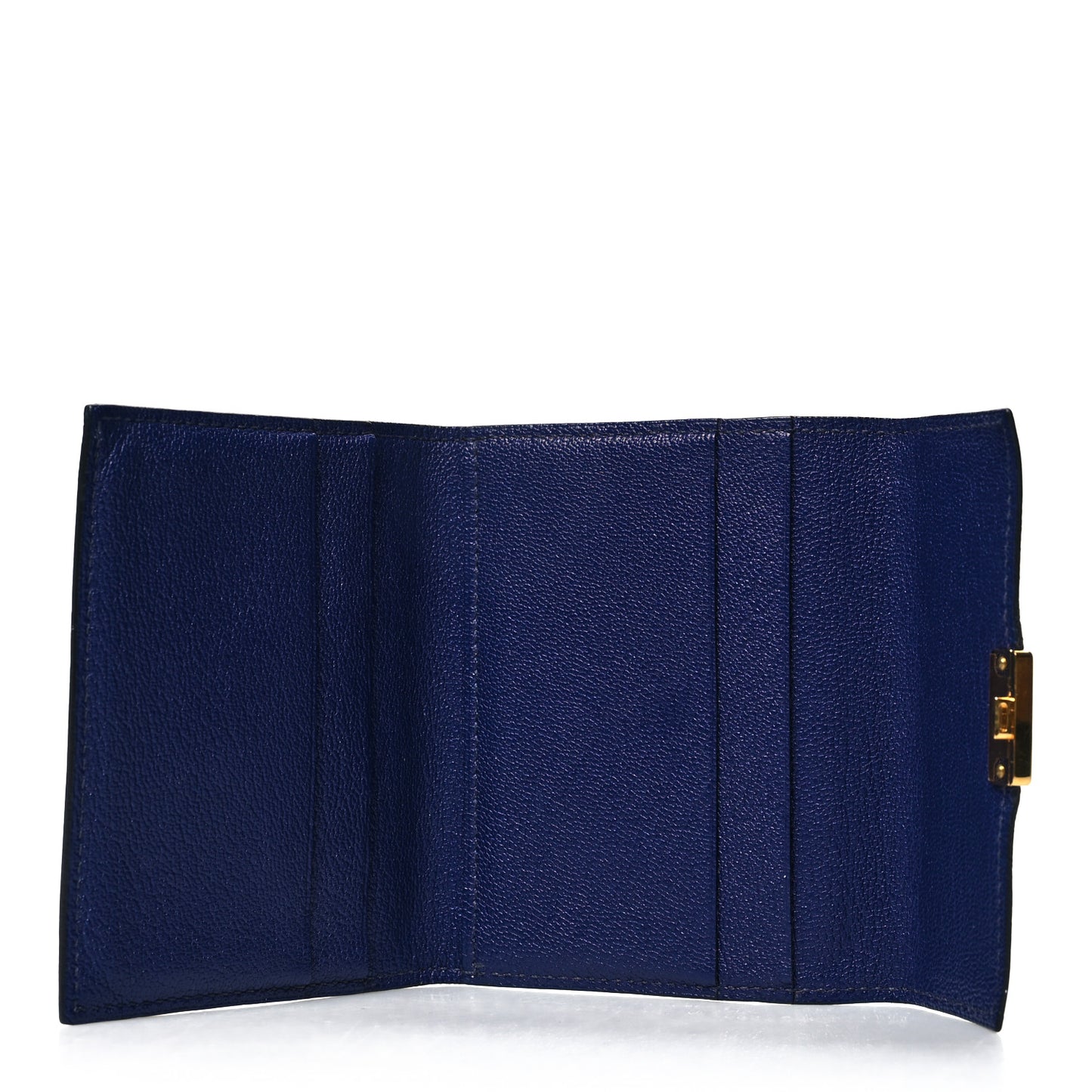 Chevre Mysore Mini Clic Card Holder Bleu Nuit