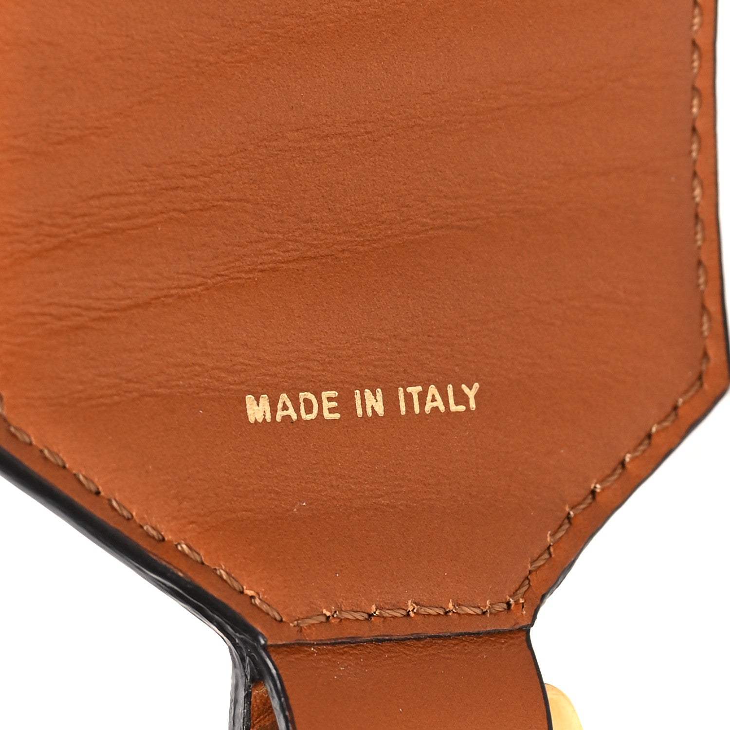 Fendi Ribbon Vitello King Logo Embossed Gingham Woven Adjustable Strap You Panna Black Cuoio 5 of 6