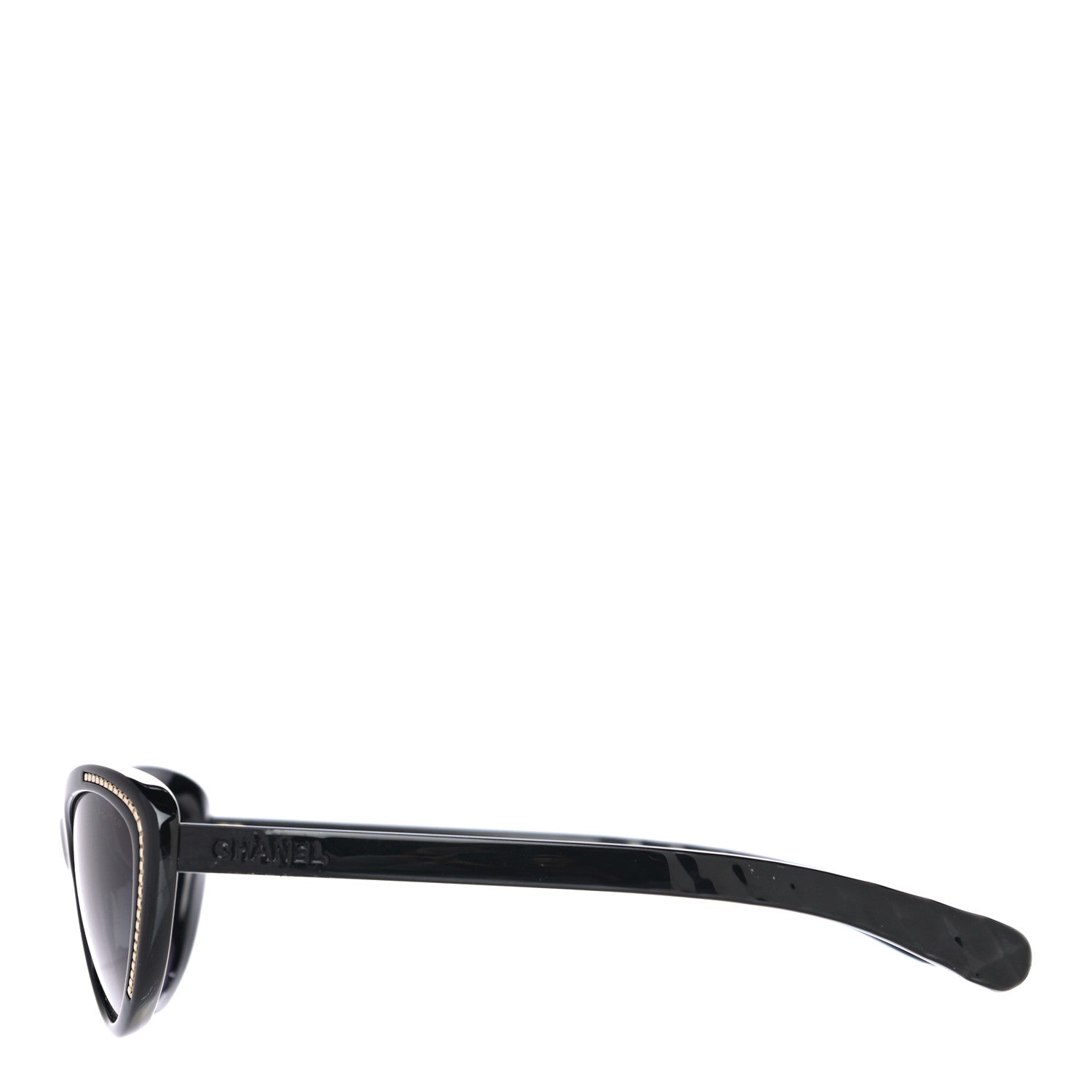 Chanel Cat Eye Chain Sunglasses 6039 Black 3 of 7