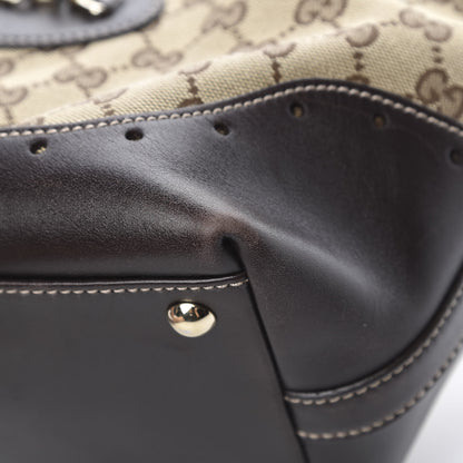 Gucci Monogram Large Punch Tote Dark Brown 10 of 17