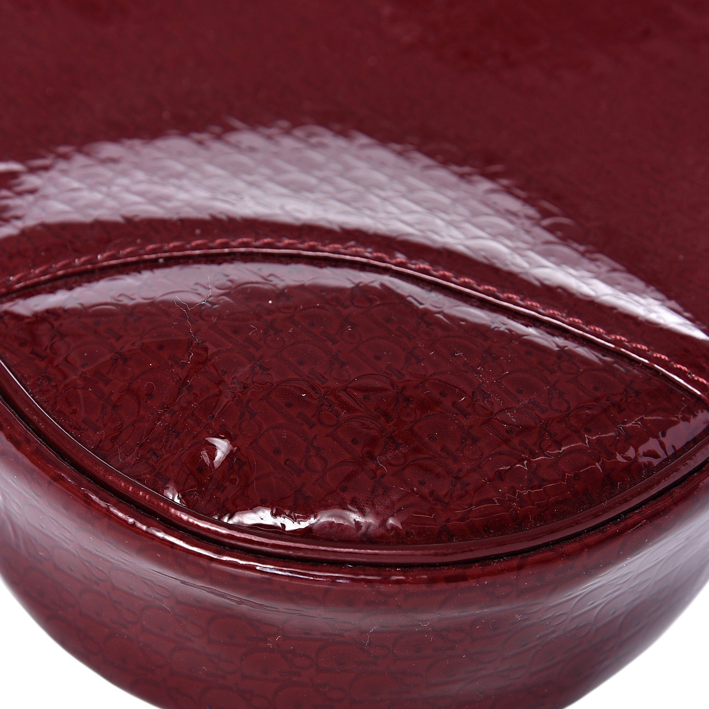 Patent Monogram Mini Saddle Pochette Red