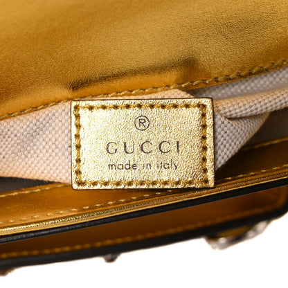Gucci Metallic Demetra Mini Horsebit 1955 Asymmetric Shoulder Bag Gold 6 of 10