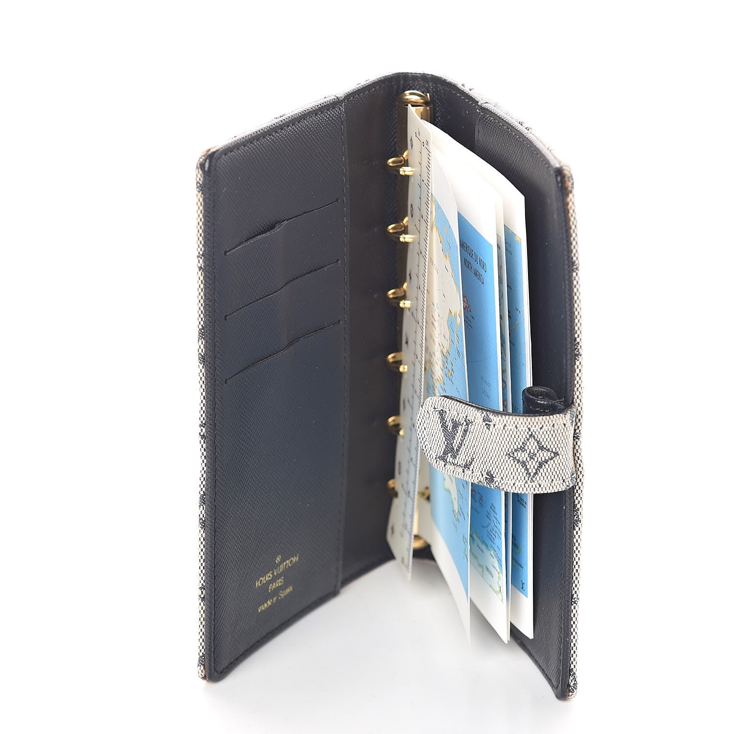 Louis Vuitton Mini Lin Small Ring Agenda Cover Blue 5 of 7