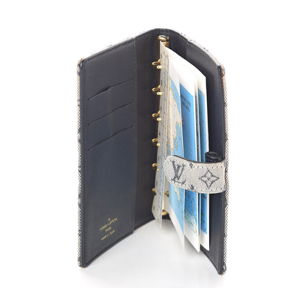 Louis Vuitton Mini Lin Small Ring Agenda Cover Blue 5 of 7
