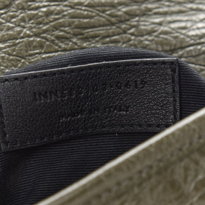 Saint Laurent Crinkled Calfskin Matelasse Monogram Niki Chain Wallet Khaki Militaire 7 of 12