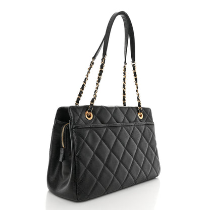 Chanel Caviar Quilted Timeless CC Soft Tote Black 3 of 11