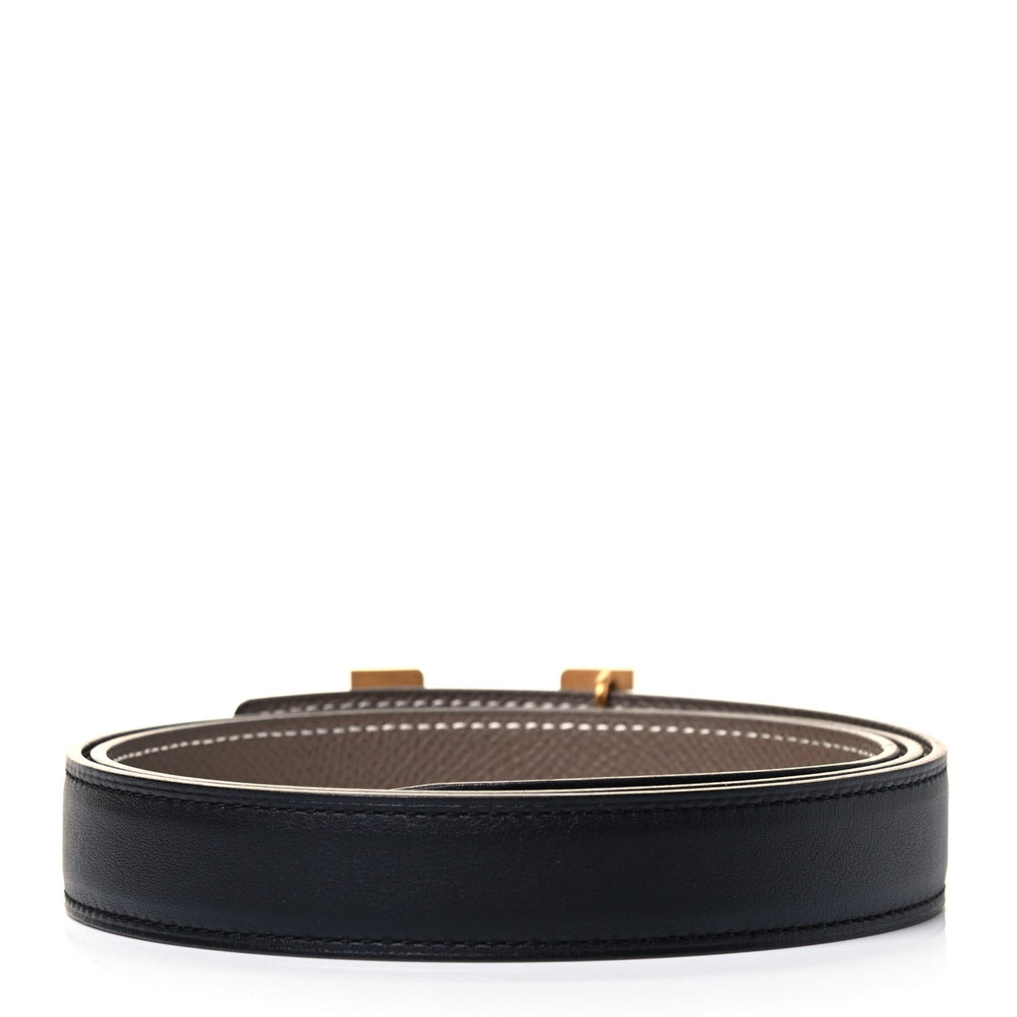 Swift Epsom 24mm Mini Constance H Belt 90 Black Etoupe