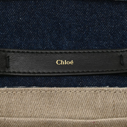 Chloe Denim Mini Penelope Soft Shoulder Bag Blue 6 of 15