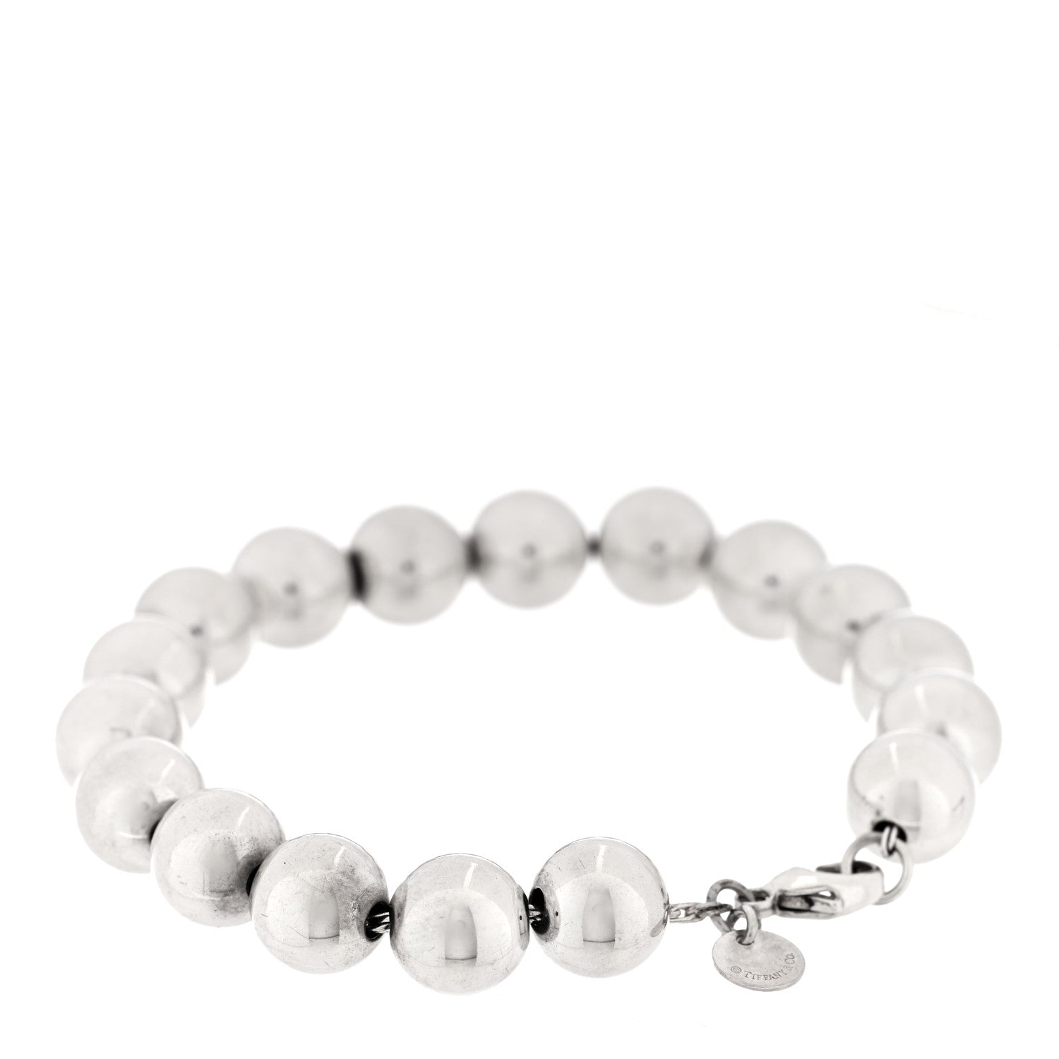 Tiffany Sterling Silver 10mm HardWear Ball Bracelet 2 of 3
