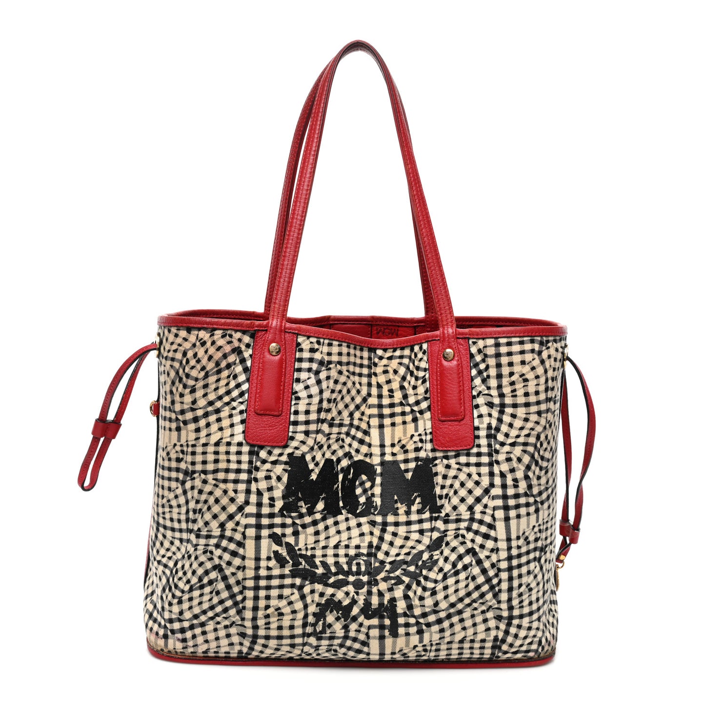 Visetos Medium Liz Reversible Shopper Tote Ruby Red