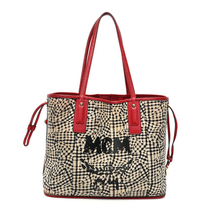 MCM Visetos Medium Liz Reversible Shopper Tote Ruby Red 2 of 29
