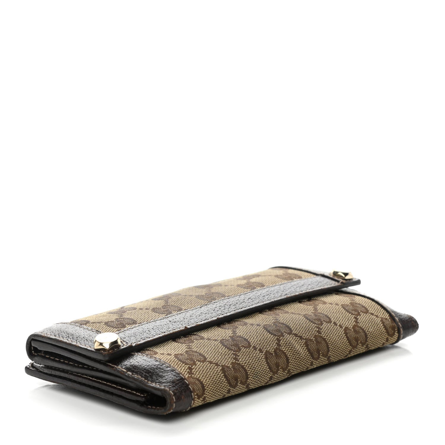 Gucci Crystal Monogram Continental Charmy Wallet Brown 4 of 13